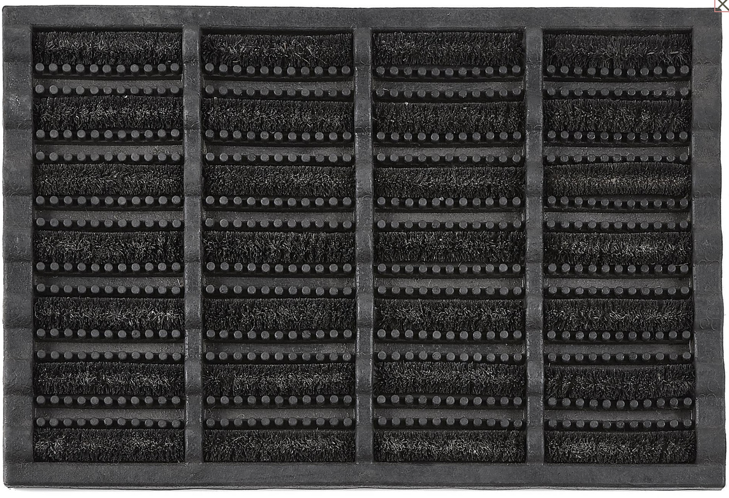 HR U Dørmatte i kokos Sort (Scraper Black)