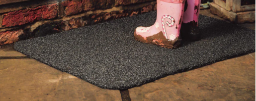 HR U Dørmatte - Koks Utematter (Polyester - Charcoal)