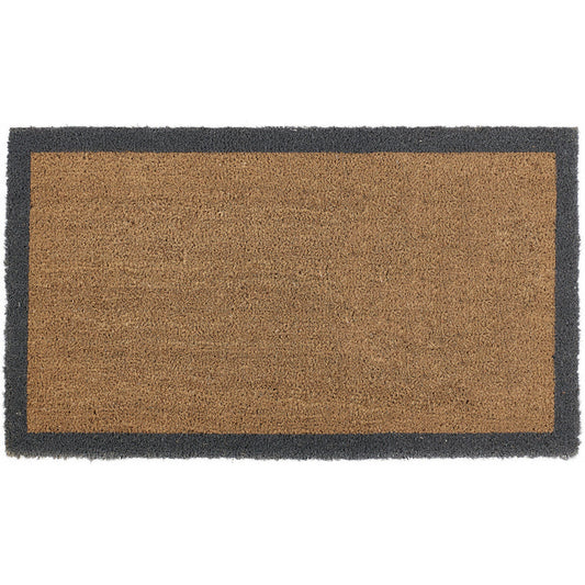 HR U Dørmatte i kokos - Plain with black border