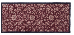 HR F Dørmatte - Blomster (Paisley Floral Burgundy)
